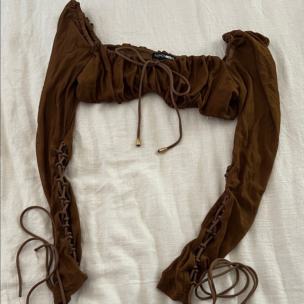 Fashion Nova Brown Crop Top